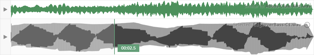 In similarity search mode, two displays are stacked on top of each other